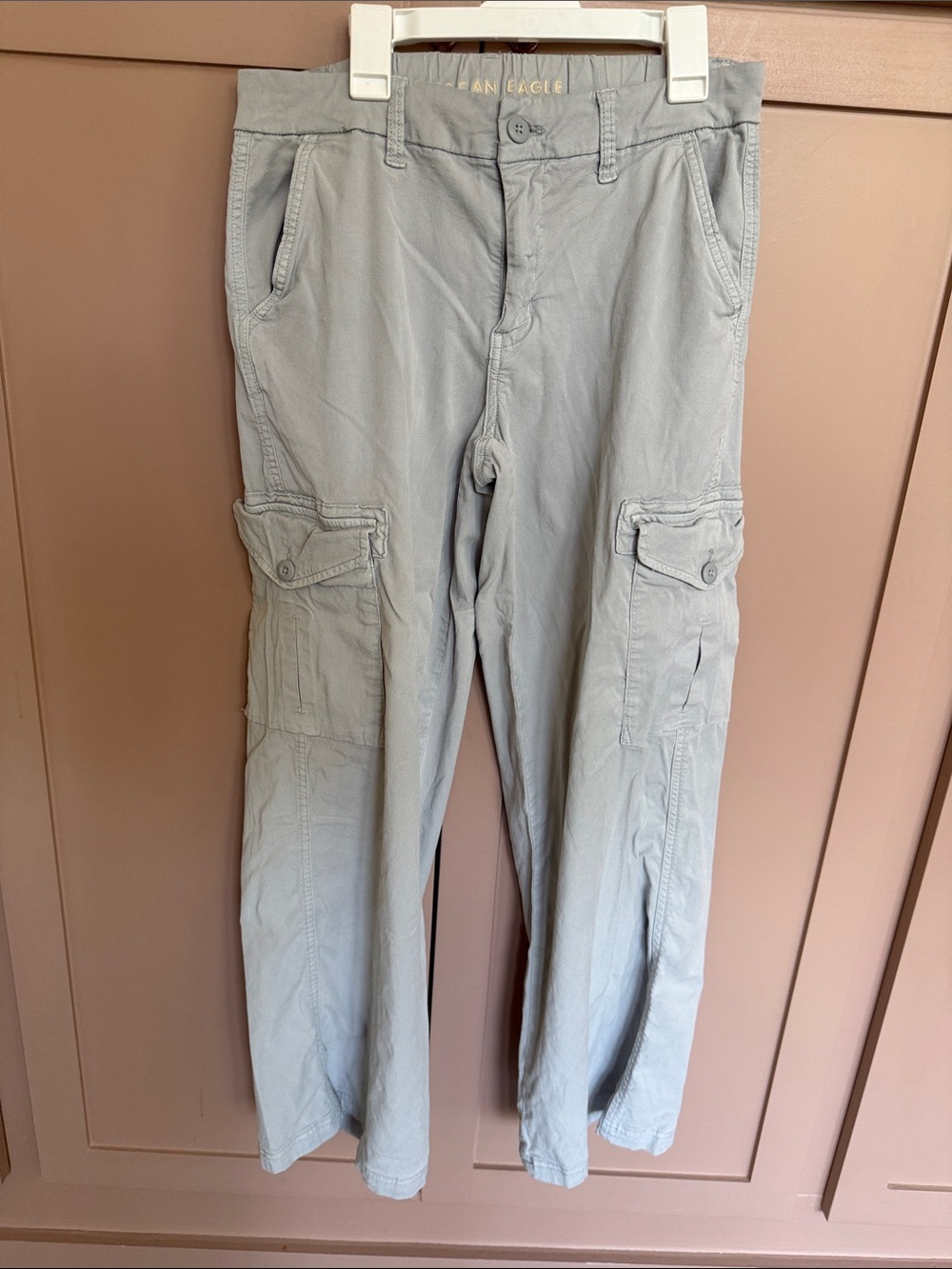 American Eagle Outfitters Light Gray Women’s  Cargo Pants (2)